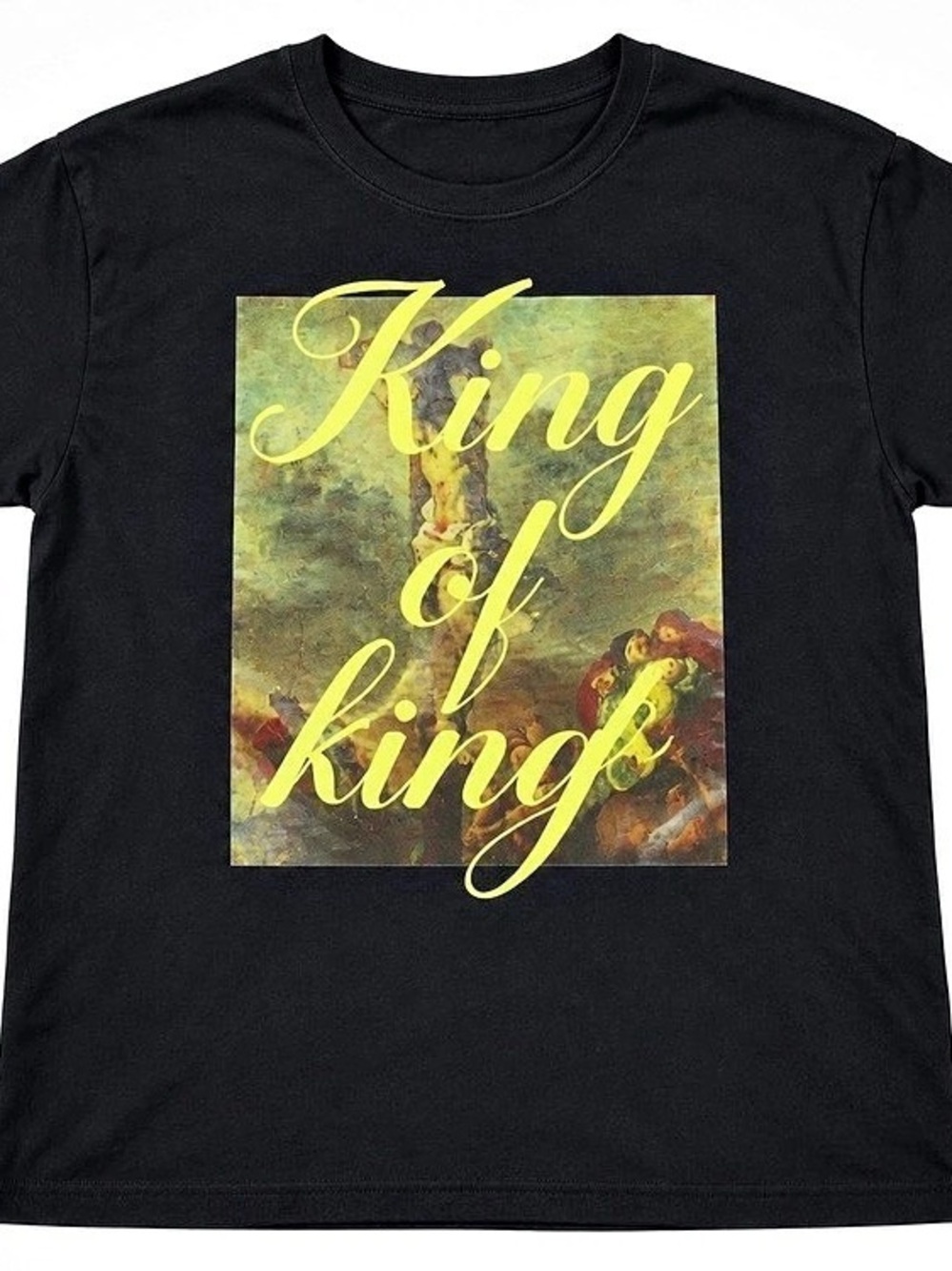 Graphic Short Sleeve Tee in Black Like New